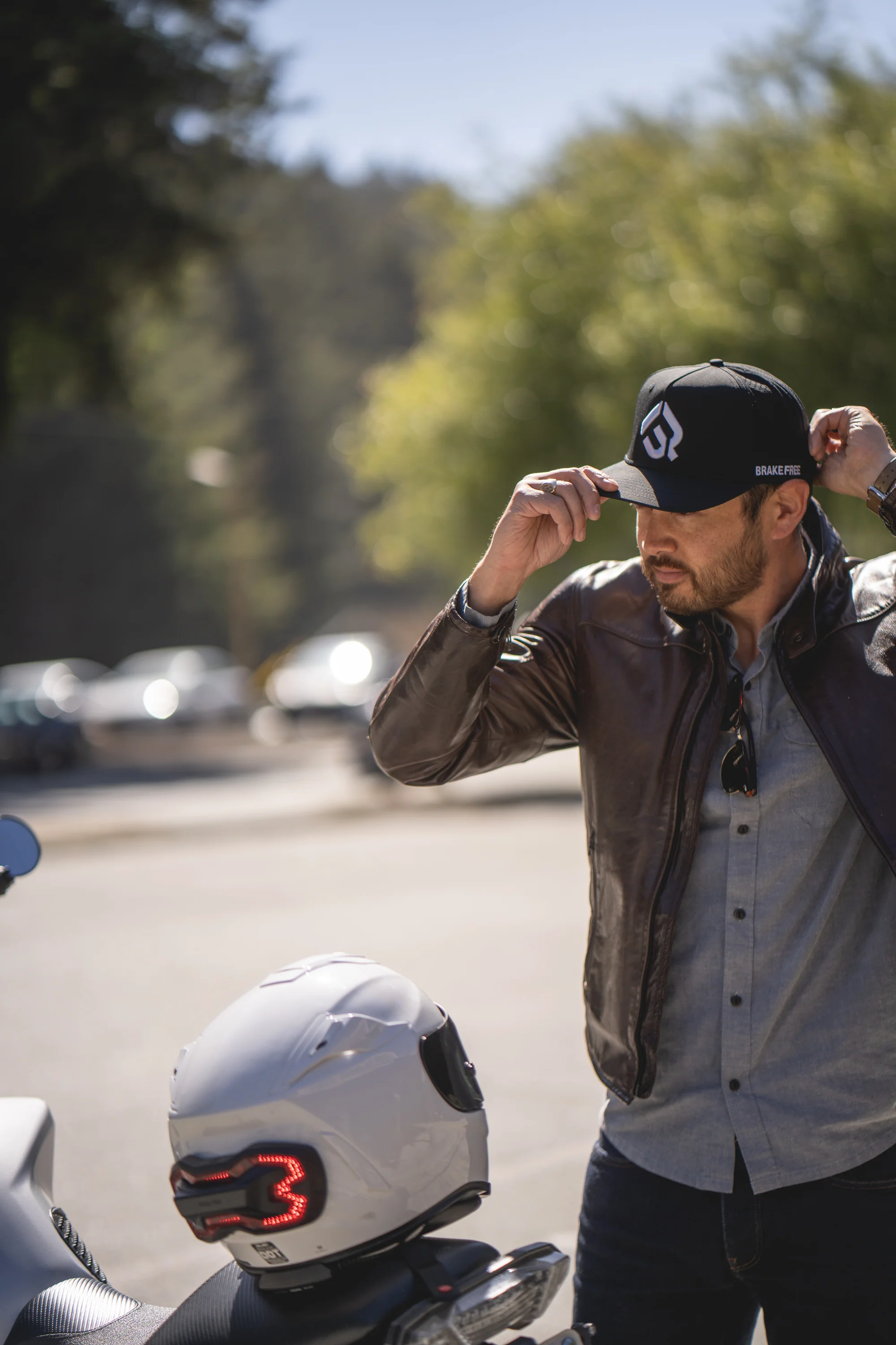 Brake Free Hat - White Stitching - Image 6
