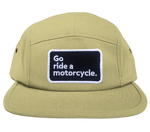 "Go ride a motorcycle" 5 Panel Camper Hat - Image 2
