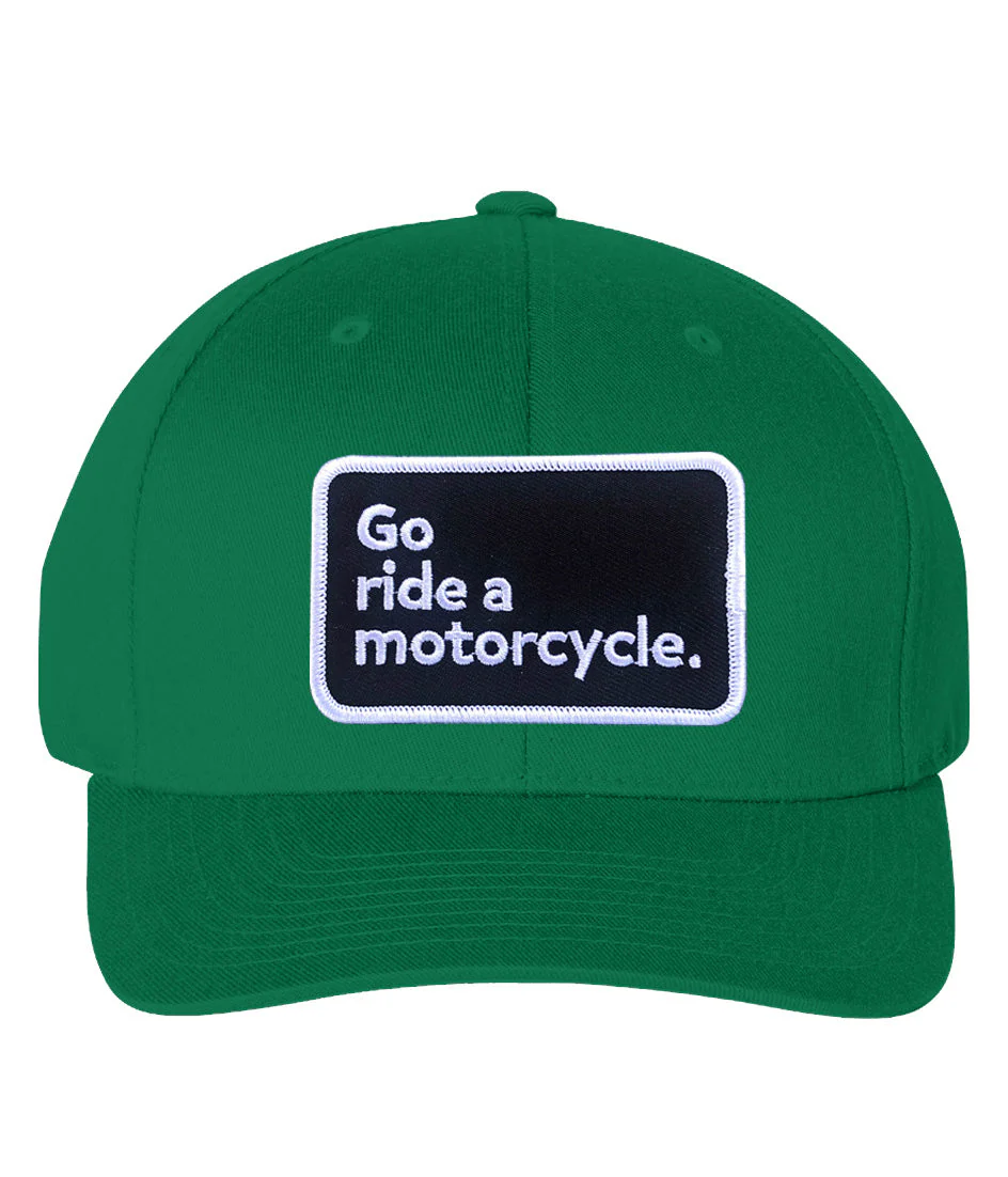 "Go ride a motorcycle" Cotton Blend FlexFit Hat - Image 10
