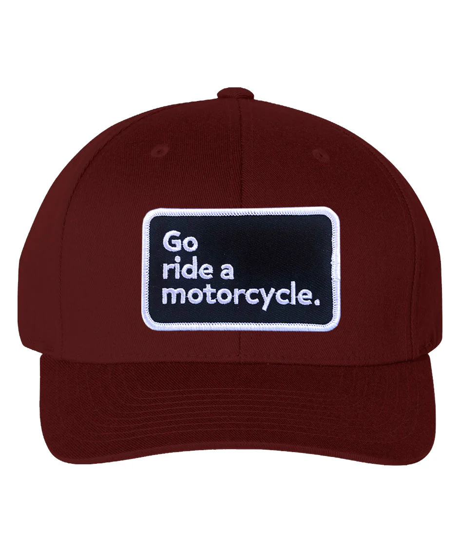 "Go ride a motorcycle" Cotton Blend FlexFit Hat - Image 6