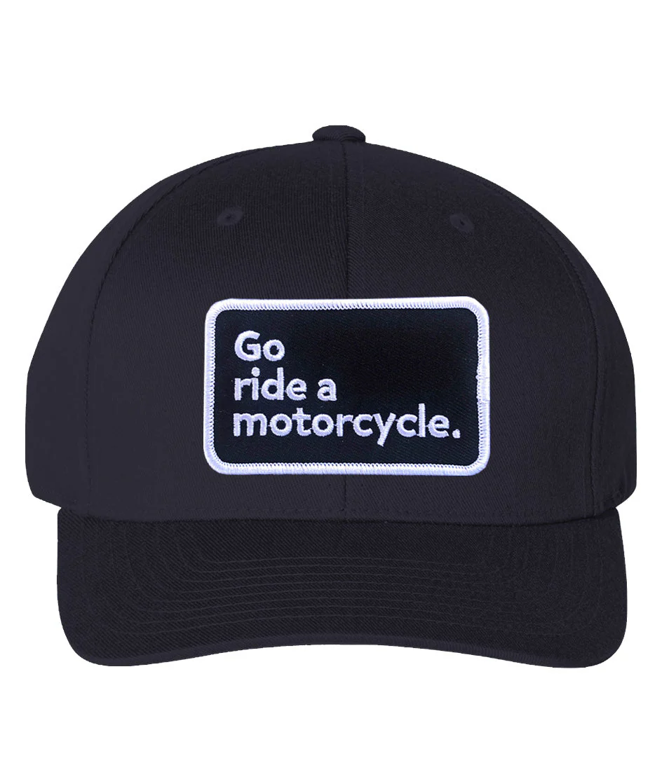 "Go ride a motorcycle" Cotton Blend FlexFit Hat - Image 7