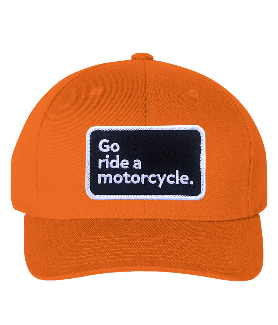"Go ride a motorcycle" Cotton Blend FlexFit Hat - Image 9