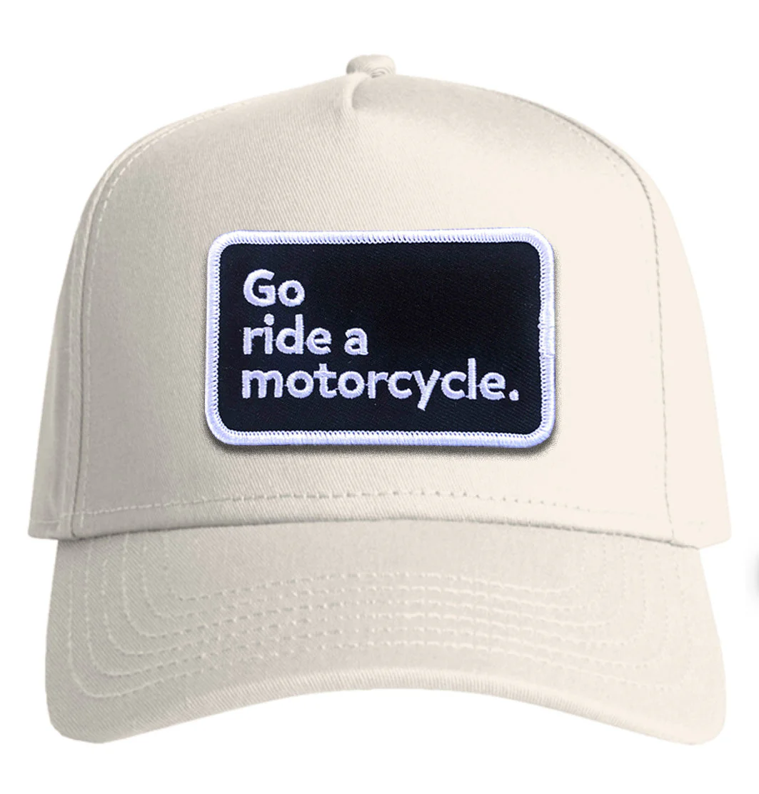 "Go ride a motorcycle" Cotton Structured Snapback - Image 3