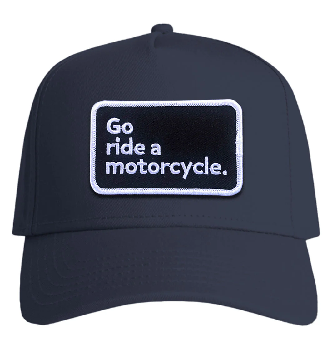 "Go ride a motorcycle" Cotton Structured Snapback - Image 4