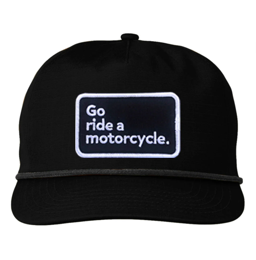 "Go ride a motorcycle" Lariat Ripstop Hat - Image 4