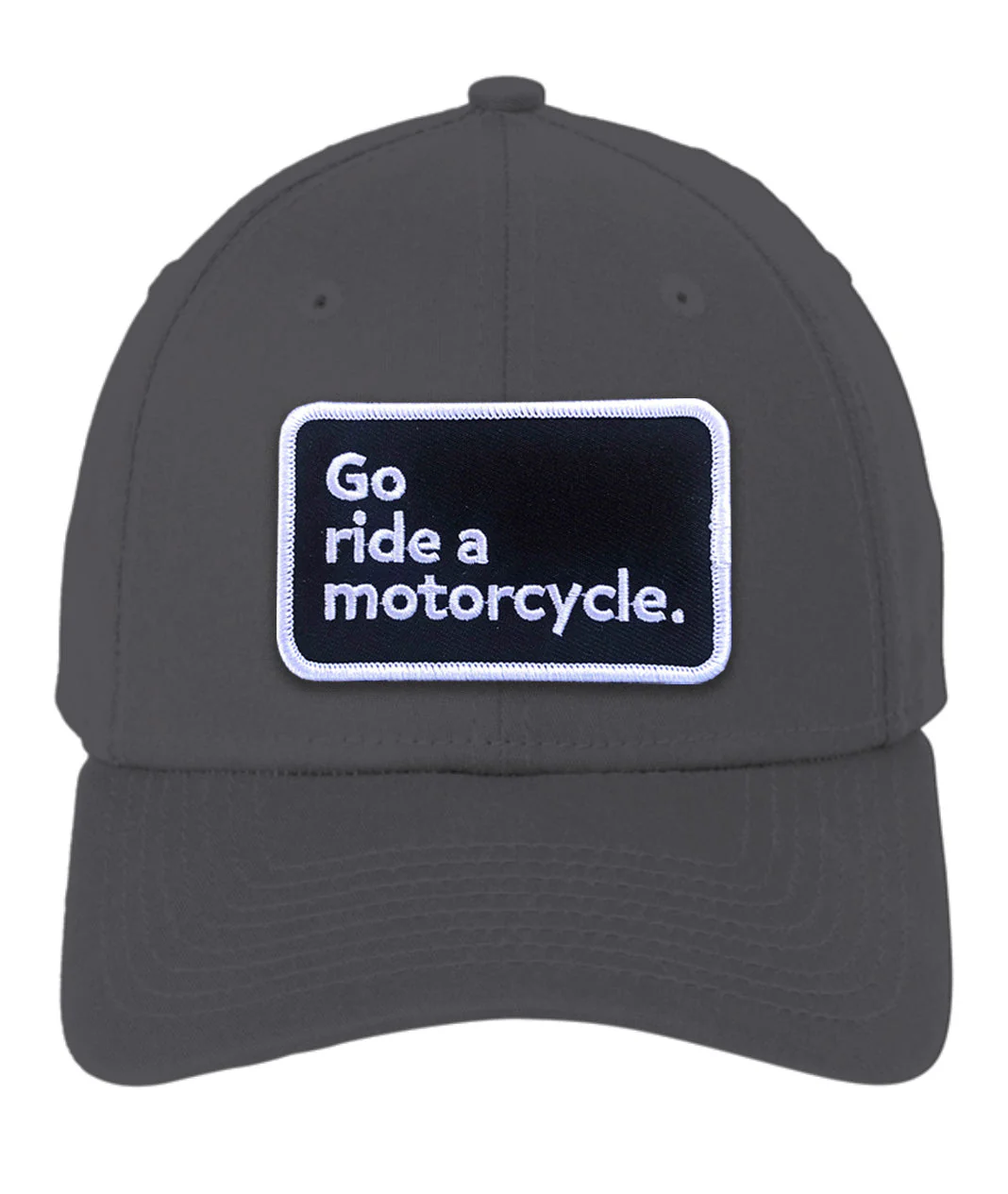 'Go ride a motorcycle' New Era Stretch Cotton Cap - Image 2