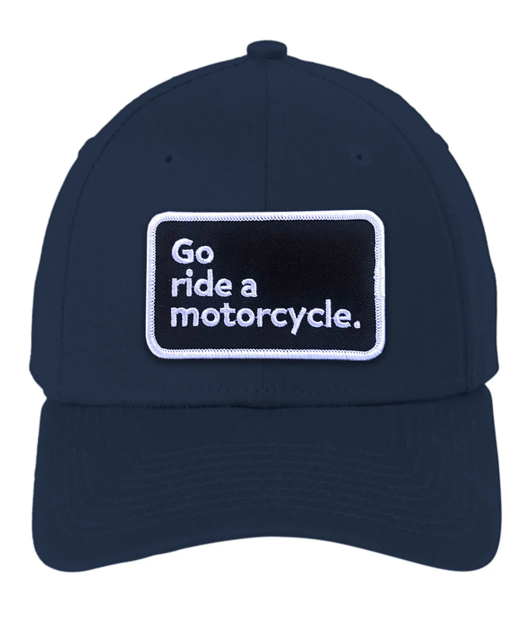 'Go ride a motorcycle' New Era Stretch Cotton Cap - Image 3