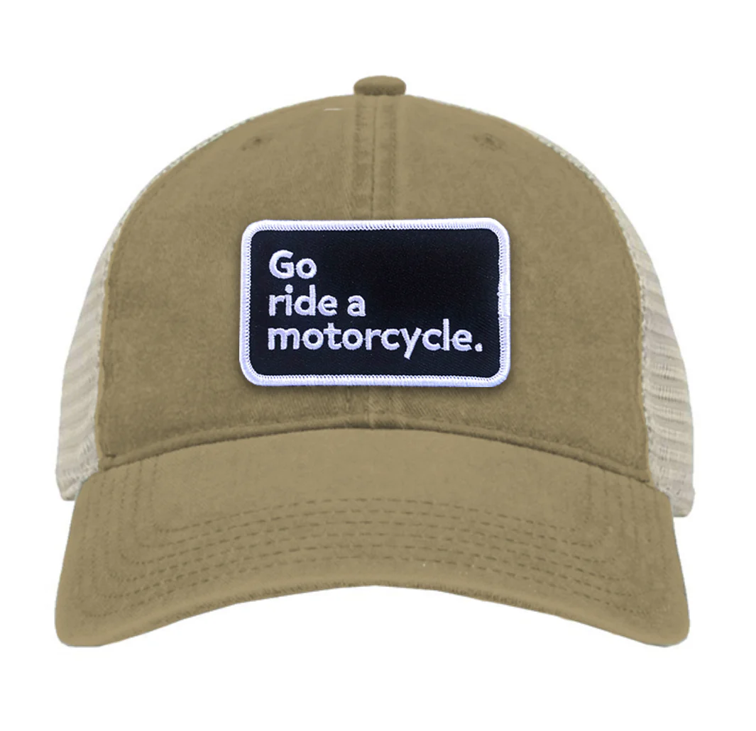 "Go ride a motorcycle" Pigment-Dyed Trucker Hat - Image 6