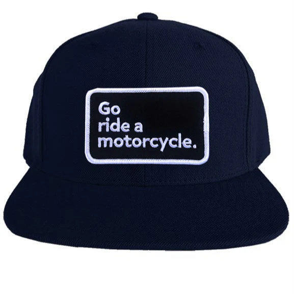 "Go ride a motorcycle" Premium Snapback Hat - Image 3