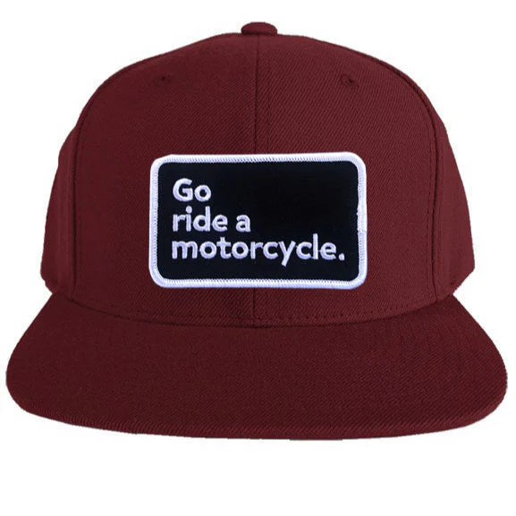 "Go ride a motorcycle" Premium Snapback Hat - Image 4