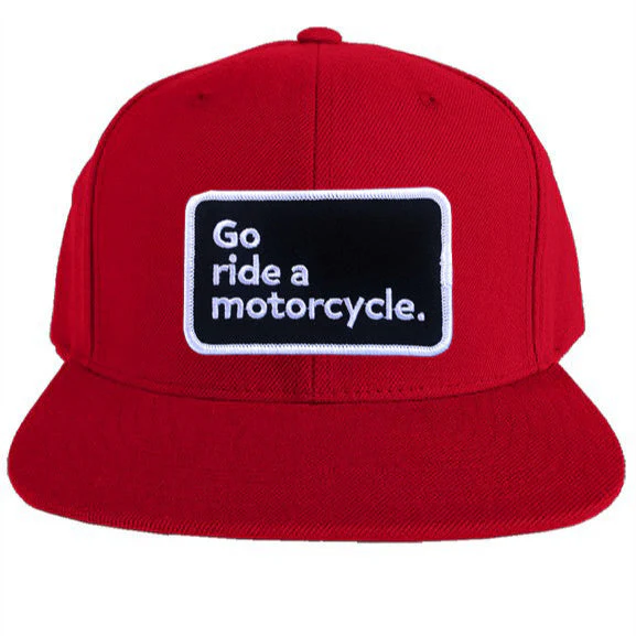 "Go ride a motorcycle" Premium Snapback Hat - Image 5