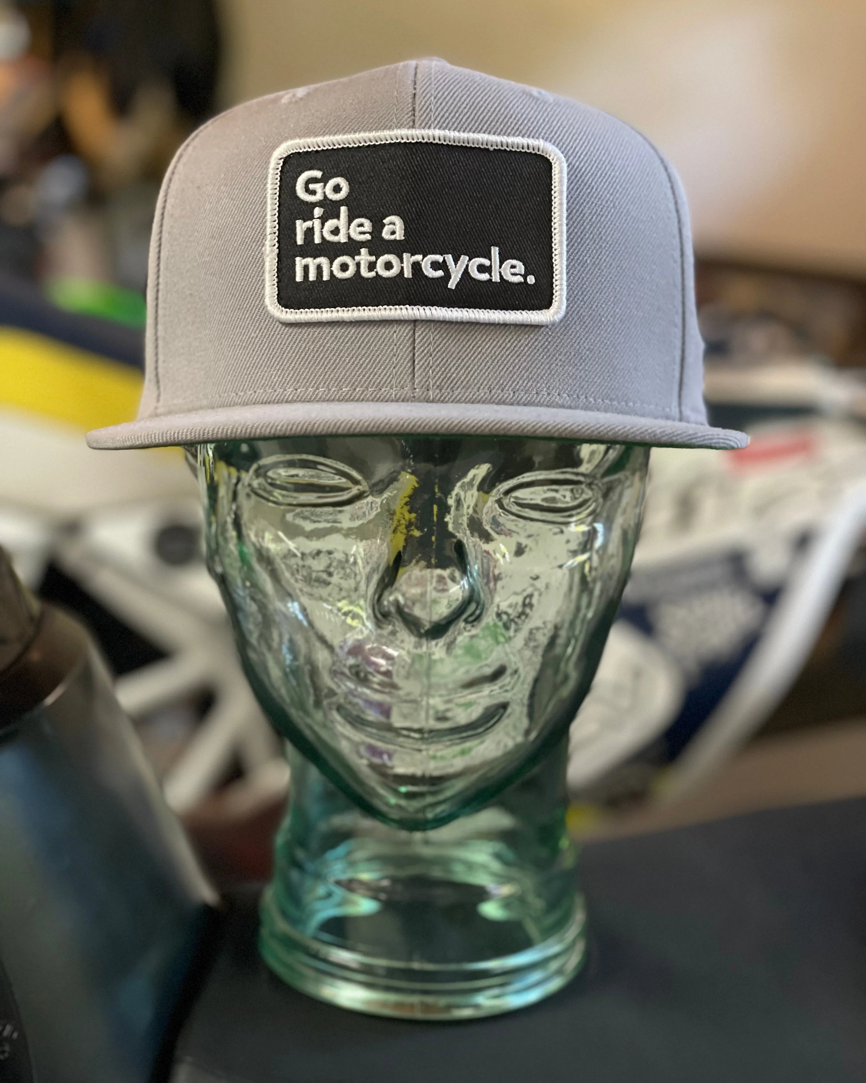 "Go ride a motorcycle" Premium Snapback Hat - Image 8