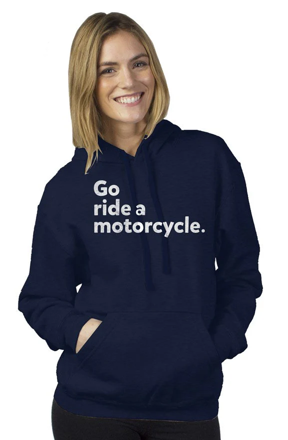 "Go ride a motorcycle" Unisex Pullover Hoodie - Image 5
