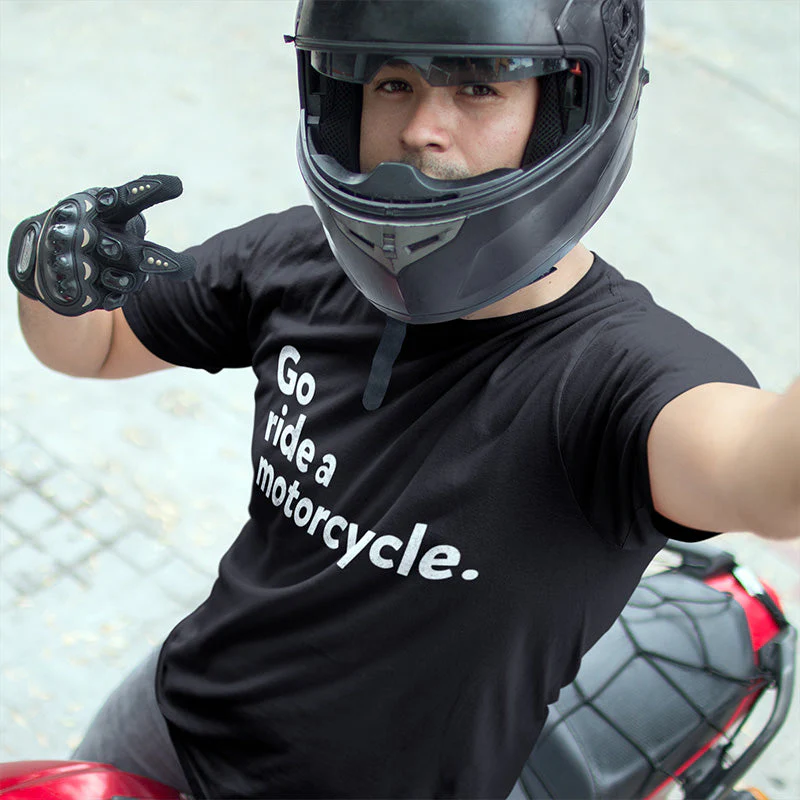"Go ride a motorcycle" Unisex T-Shirt - Image 14