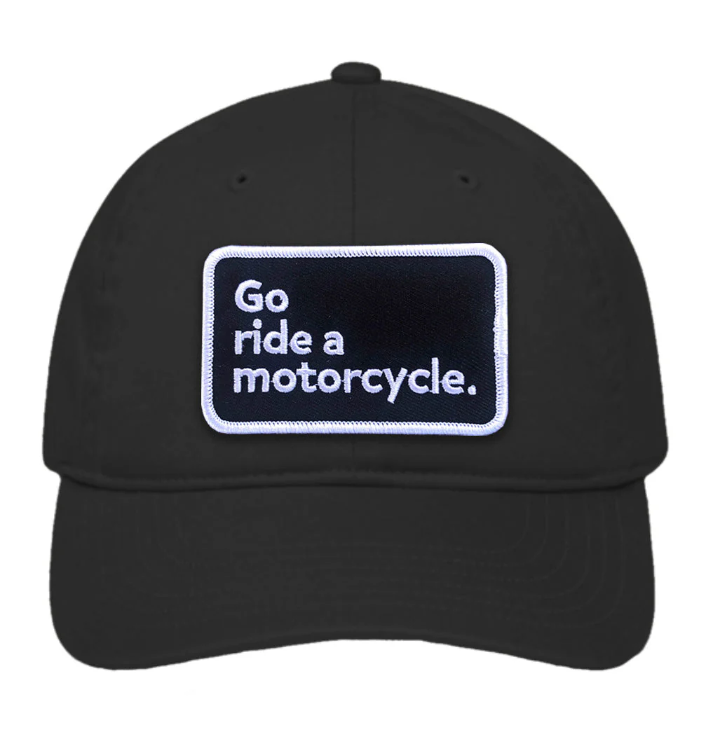 "Go ride a motorcycle" Unstructured Eco Cap - Image 4