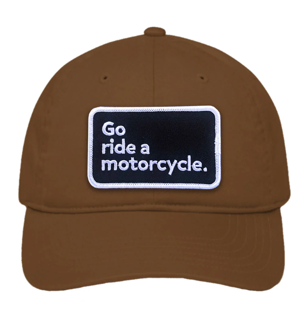 "Go ride a motorcycle" Unstructured Eco Cap - Image 5
