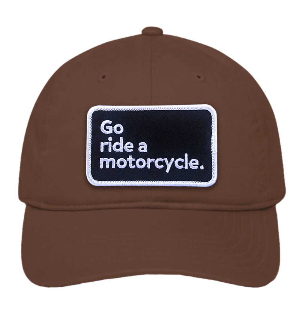 "Go ride a motorcycle" Unstructured Eco Cap - Image 6