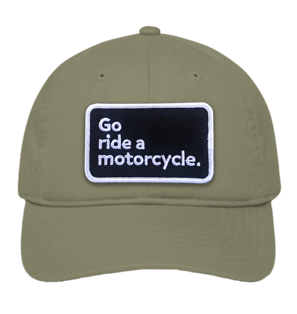 "Go ride a motorcycle" Unstructured Eco Cap - Image 7