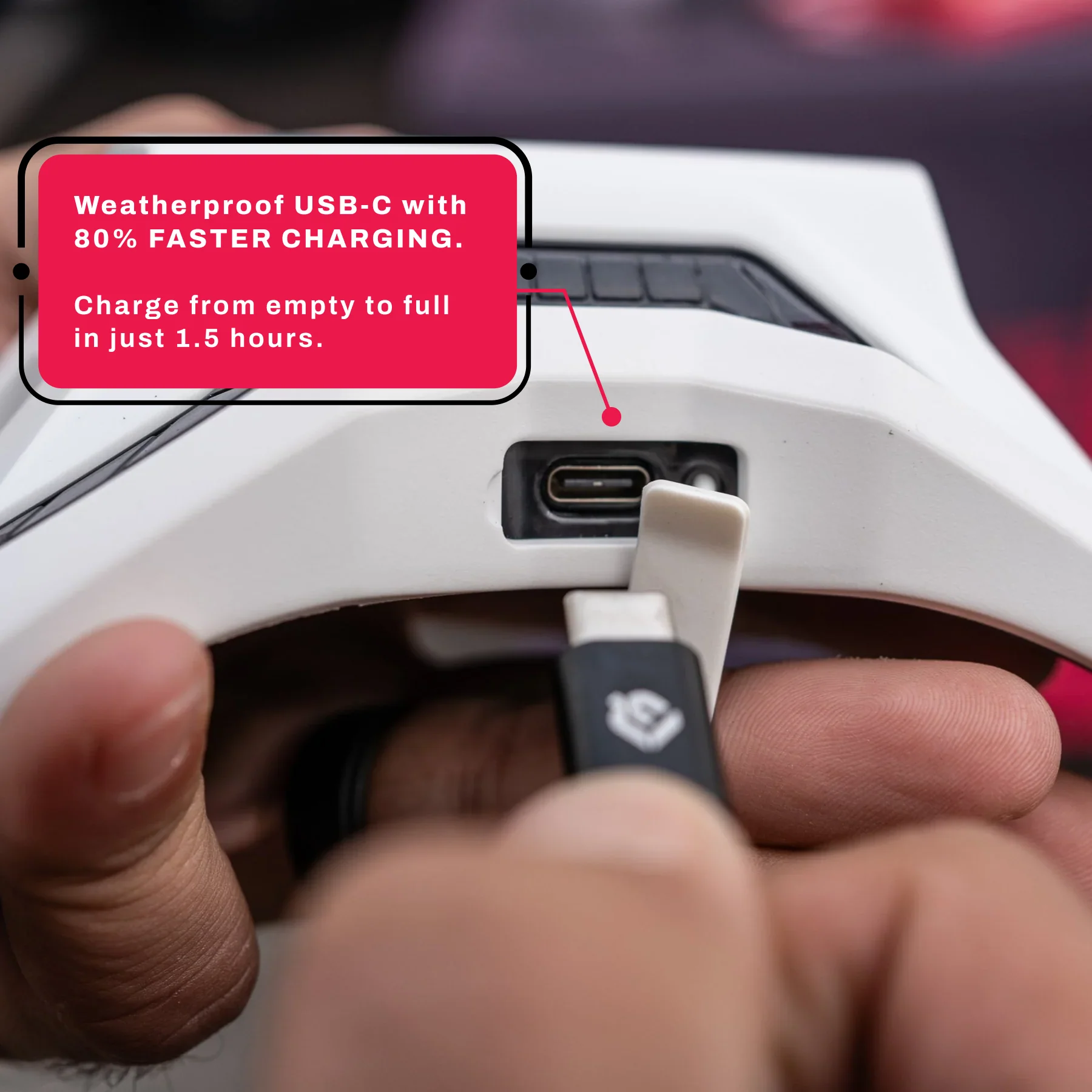 White Brake Free USB-C - Image 3